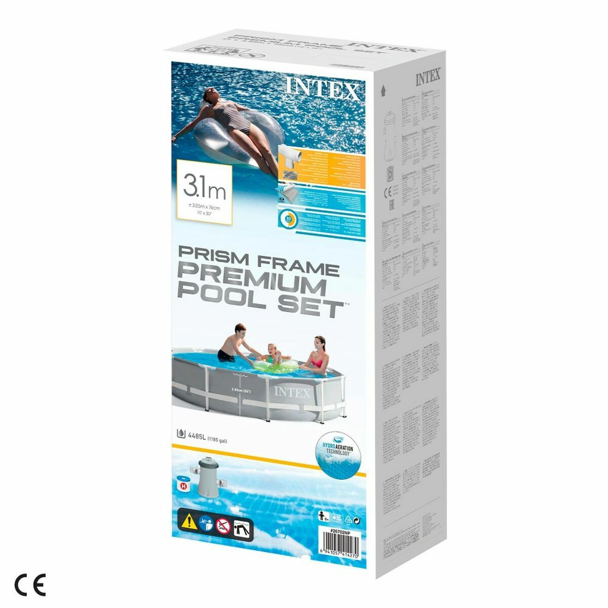 Baseins Noņemams Intex Prism Frame 305 x 76 cm 4485 L Apaļa